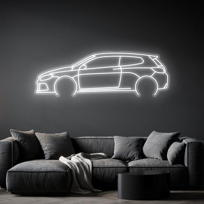 Scirocco R 2016 Neon Silhouette