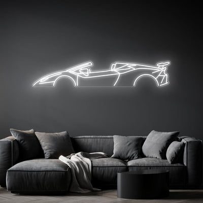 Huracan Spider Neon Silhouette