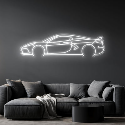 Corvette C8 HTC Neon Silhouette