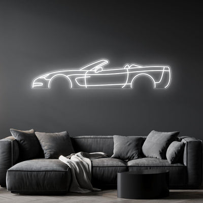 Corvette C5 Cabrio Neon Silhouette