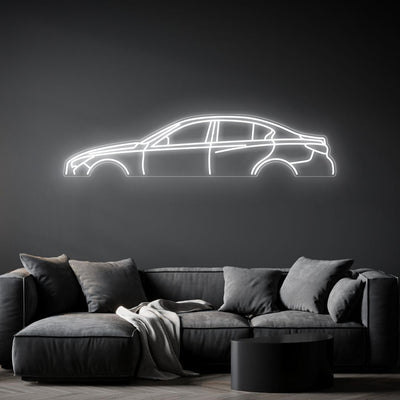 Q50s Red Sport Neon Silhouette