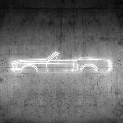 Mustang Cabrio 1967 Neon Silhouette
