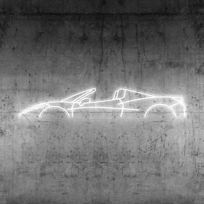 458 Spider Neon Silhouette