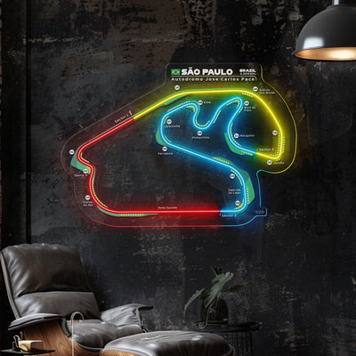 Autodromo Jose Carlos Pace Neon Race Track