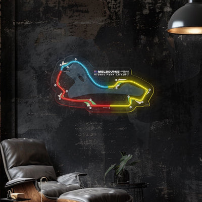 Albert Park Circuit Neon Race Track