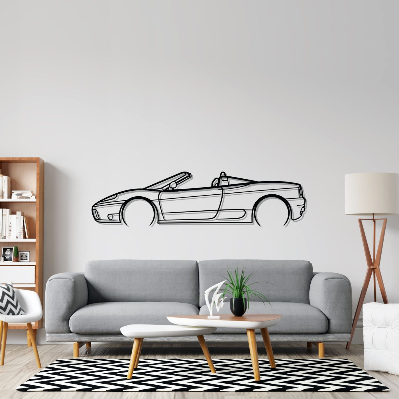 360 Spyder Detailed Silhouette Metal Wall Art