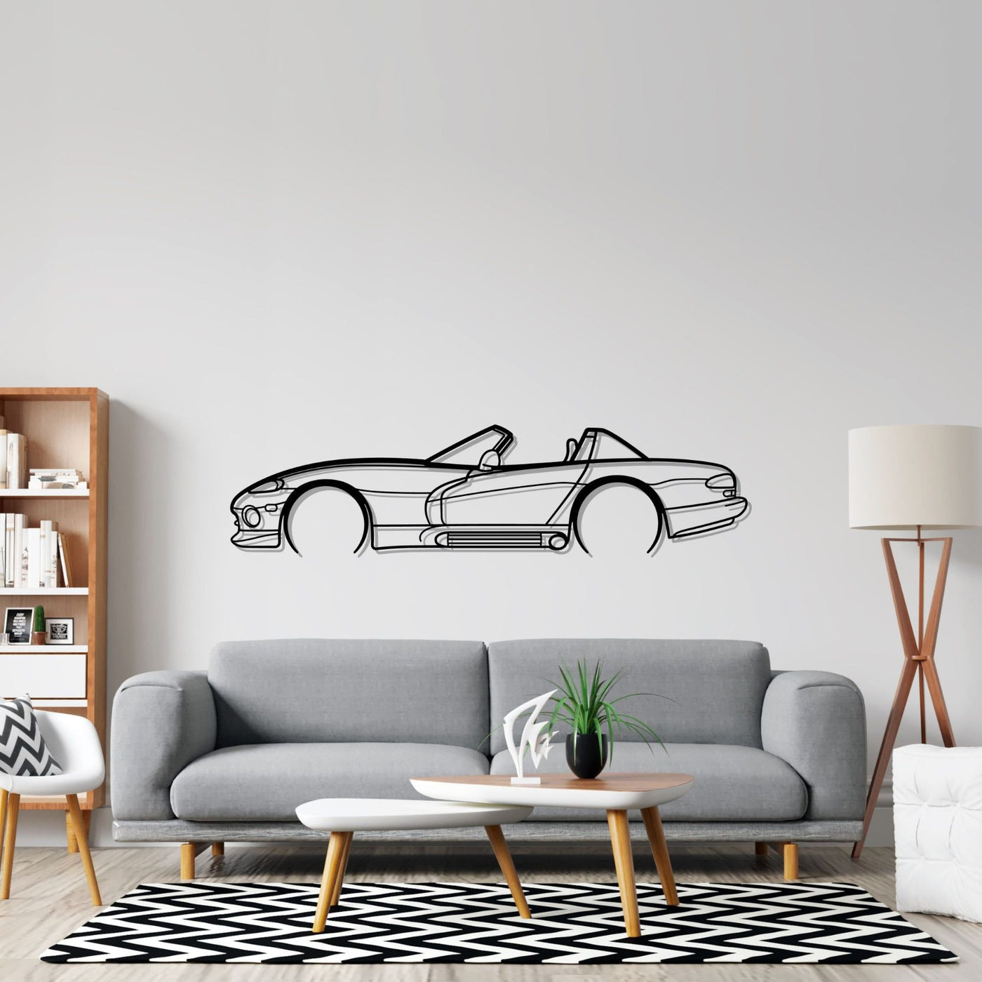 Viper 1993 RT10 Detailed Silhouette Metal Wall Art