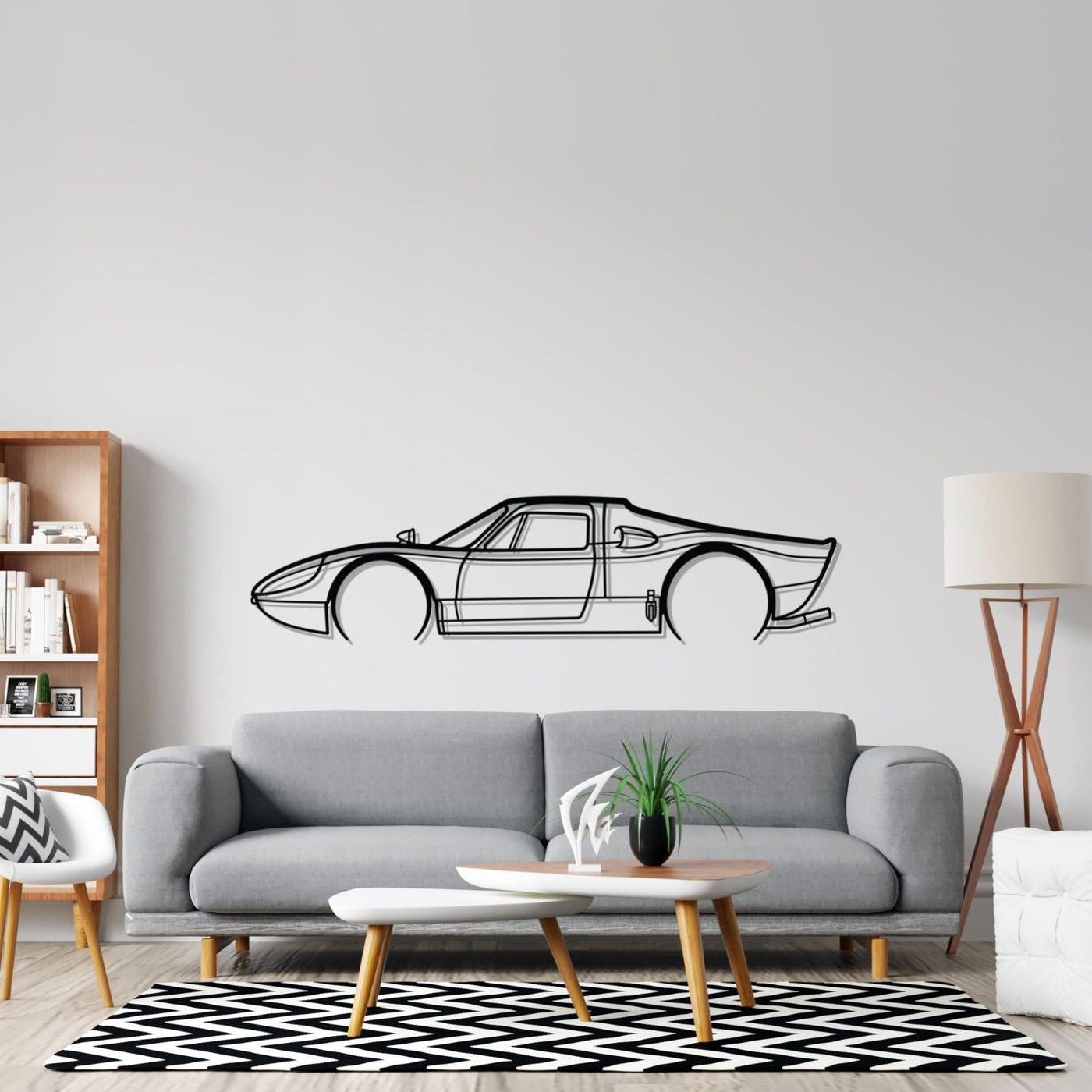 904 GTS Detailed Silhouette Metal Wall Art