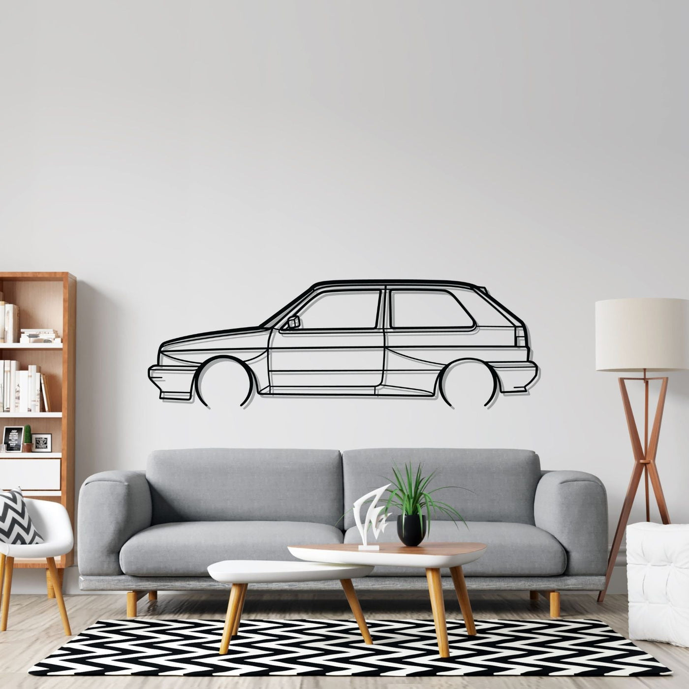 Golf Rallye Detailed Silhouette Metal Wall Art