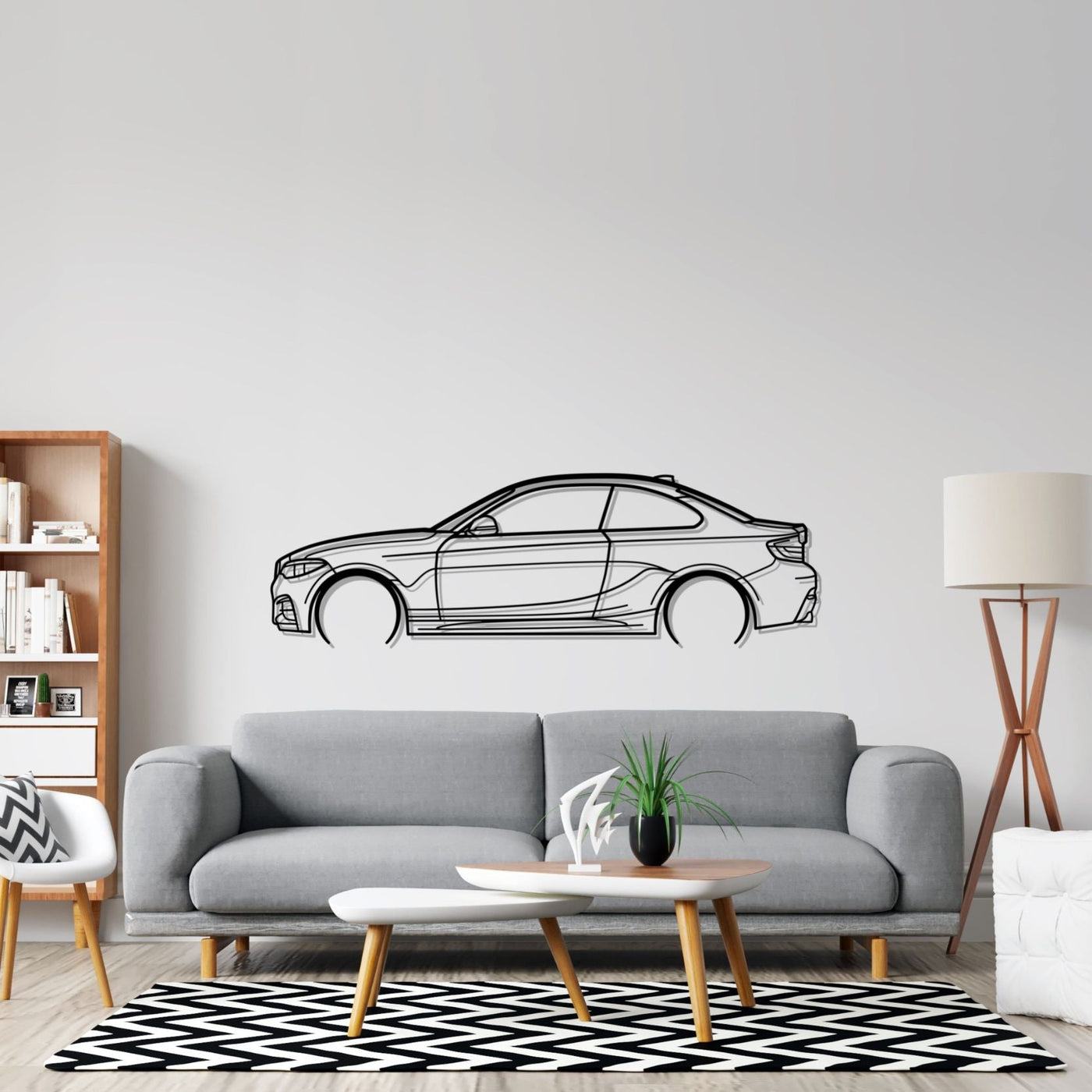 M240i F22 Detailed Silhouette Metal Wall Art