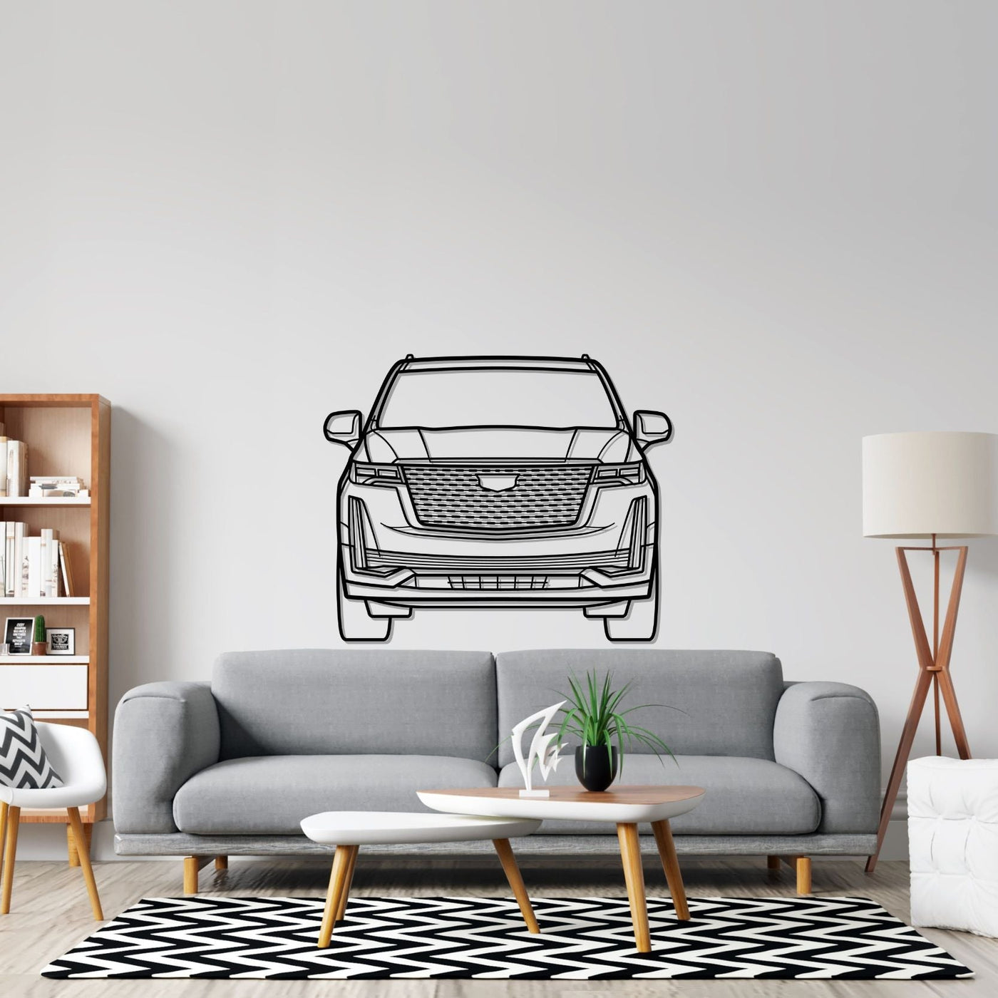 Escalade 2022 Front  Silhouette Metal Wall Art