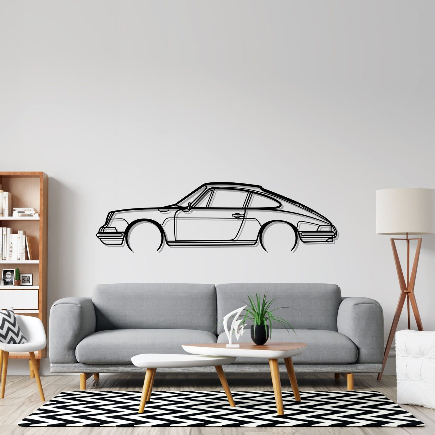 911 912 1965 Detailed Silhouette Metal Wall Art