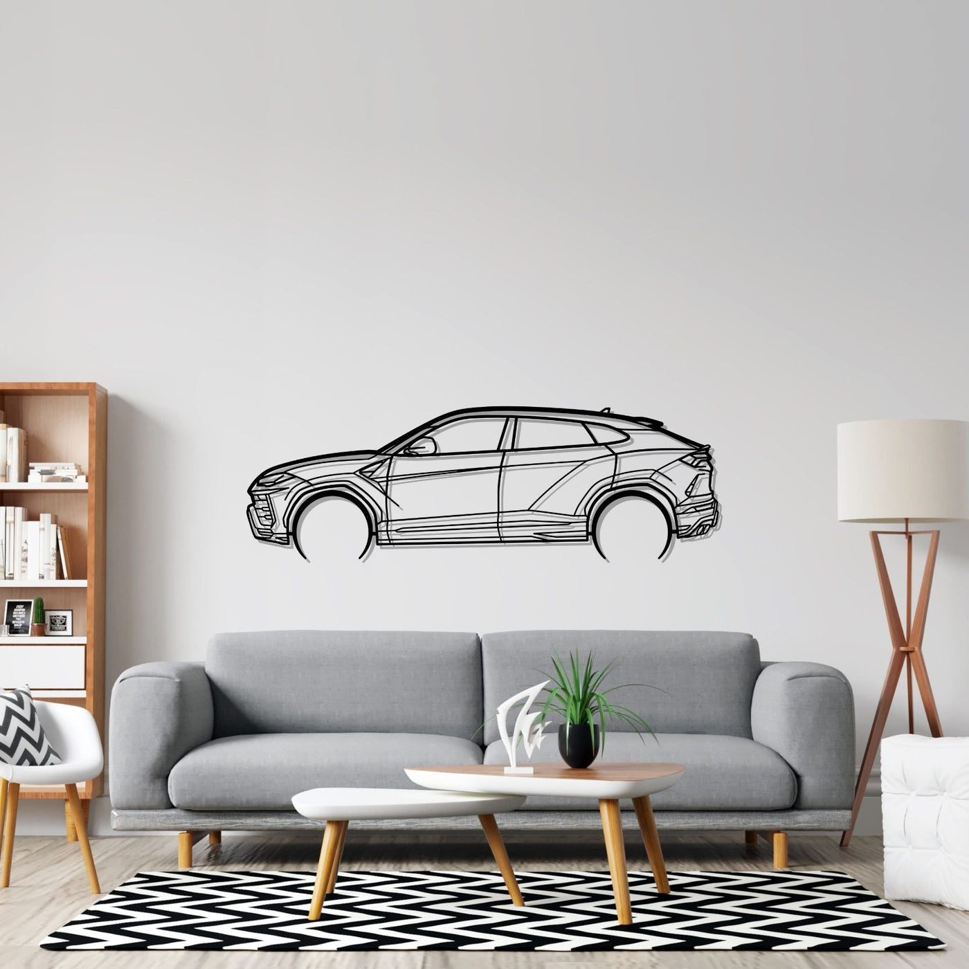 Urus Detailed Silhouette Metal Wall Art