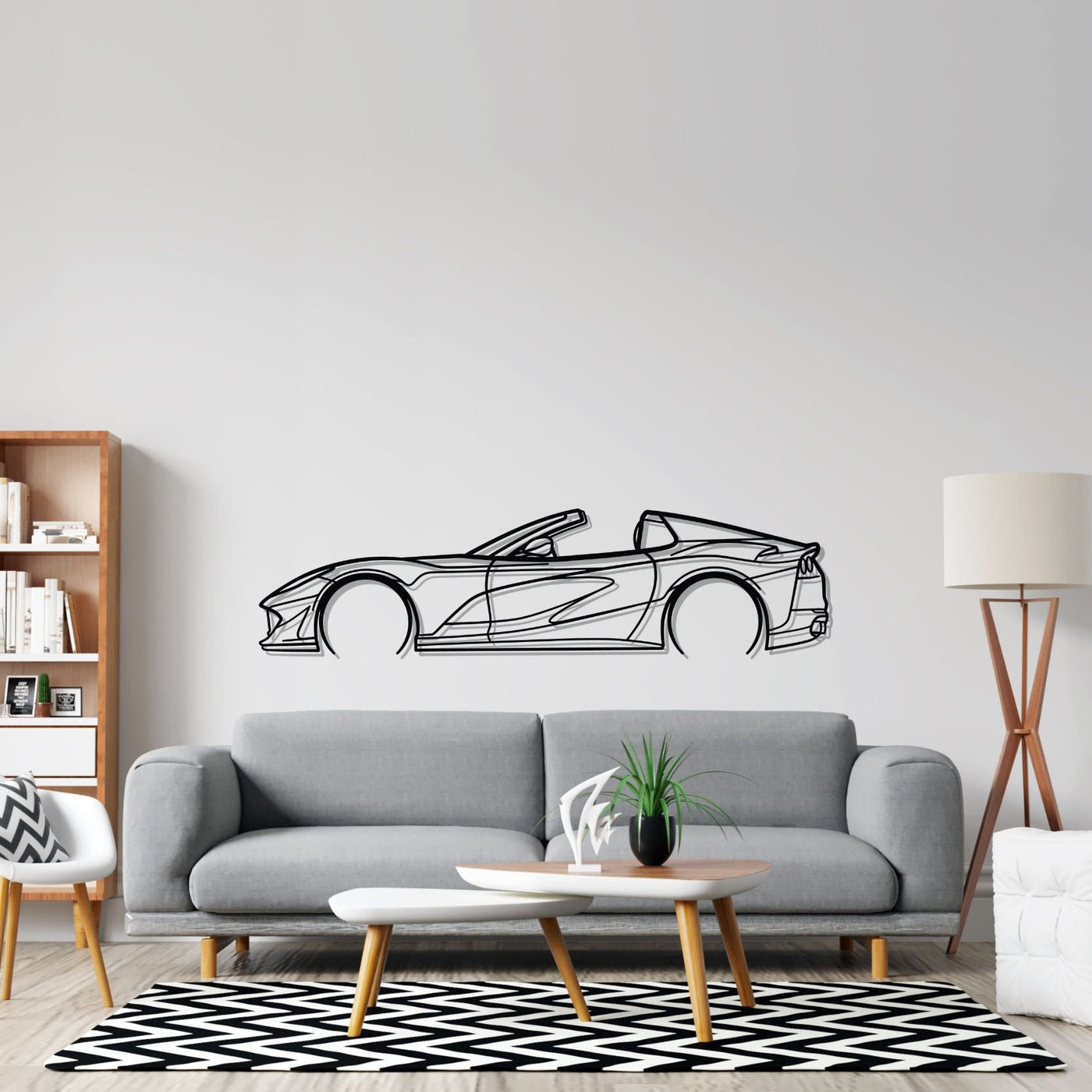 812 GTS Detailed Silhouette Metal Wall Art