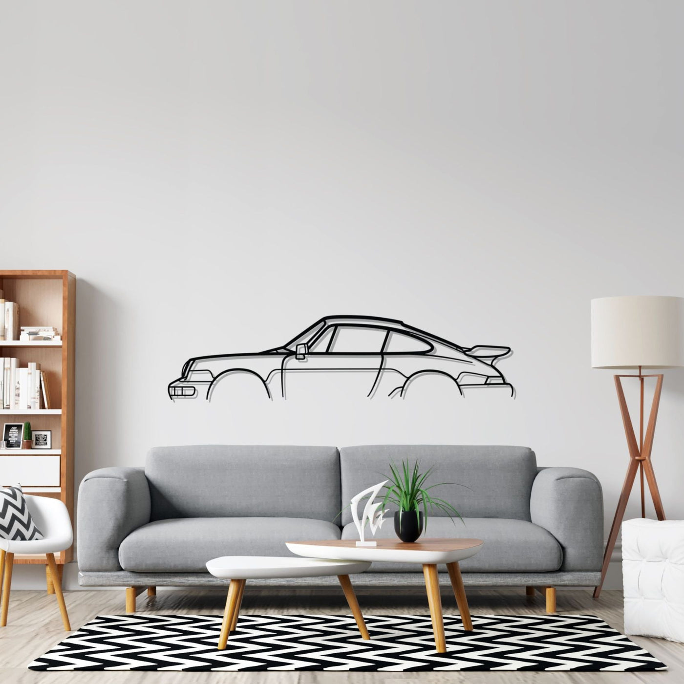 911 964 C2 Classic Metal Silhouette Wall Art