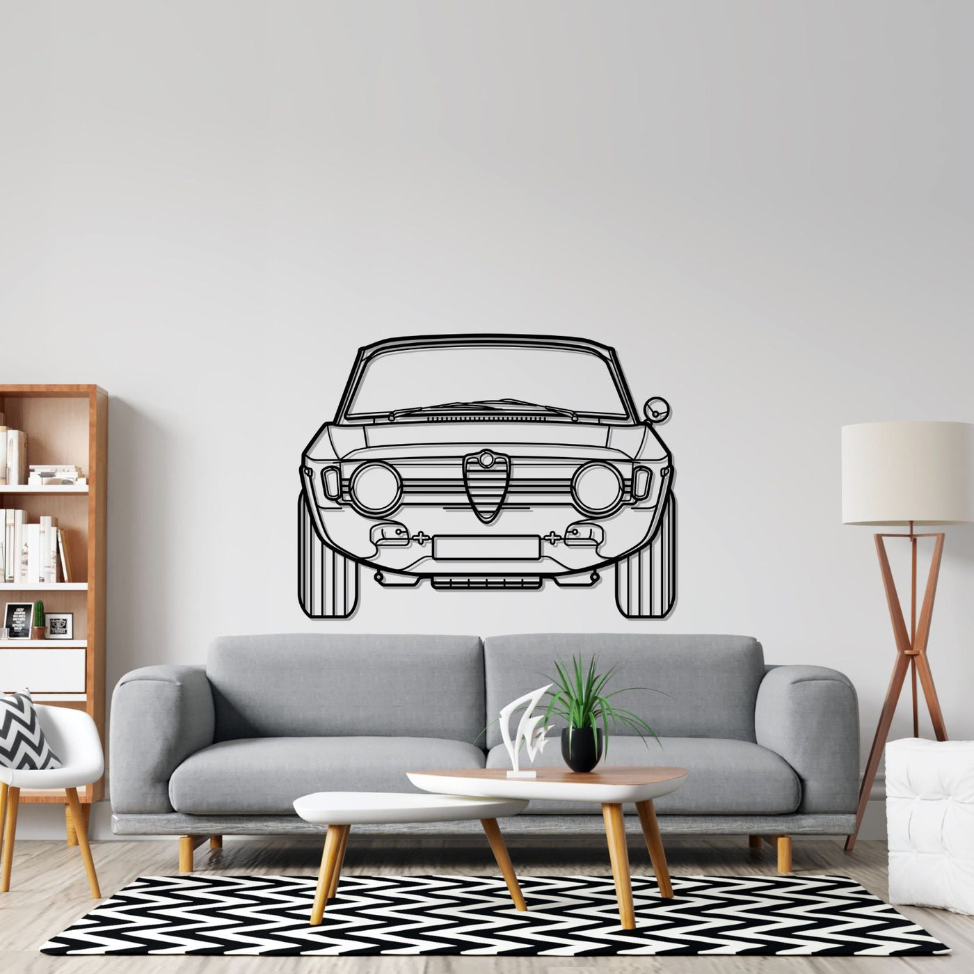 Giulia 1967 front  Silhouette Metal Wall Art