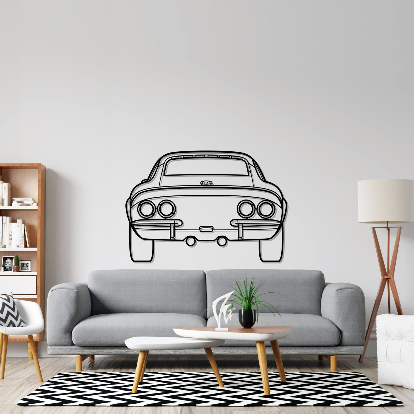 GT 1970 Back Silhouette Metal Wall Art