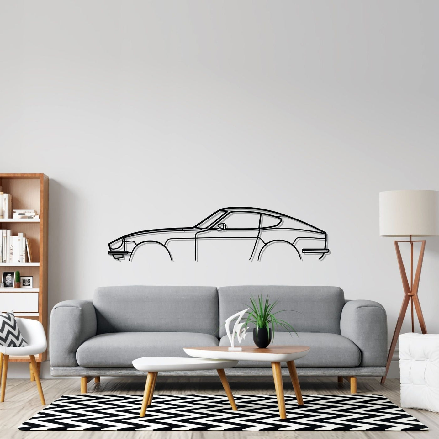 240z 280z Classic Silhouette Metal Wall Art