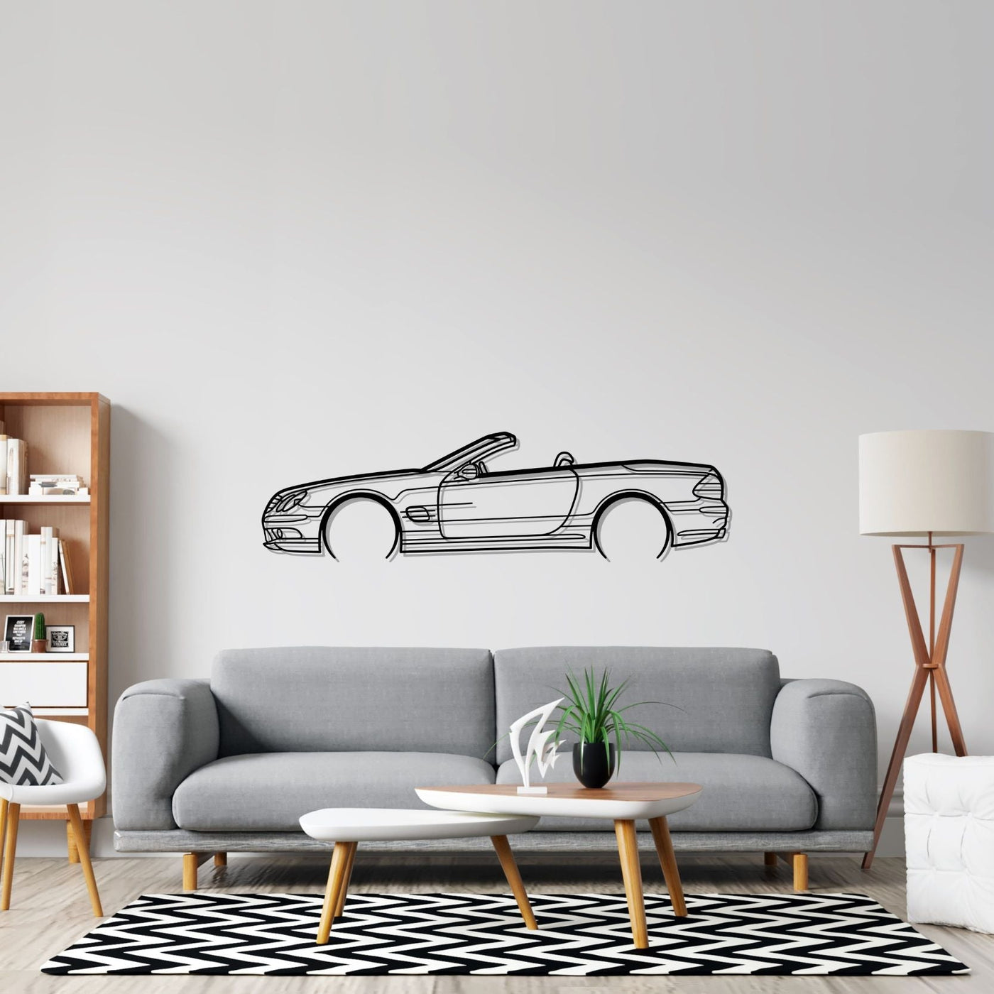 SL55 R230 Detailed Silhouette Metal Wall Art