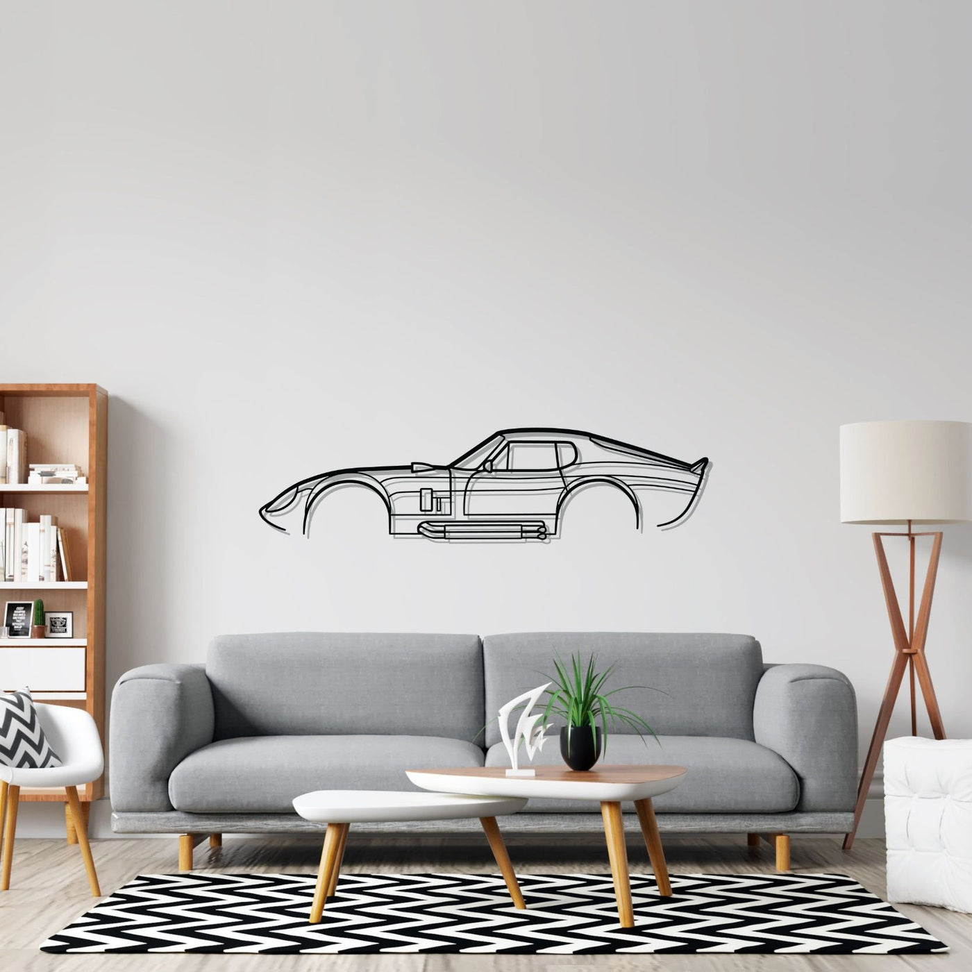 Daytona 1965 Classic Silhouette Metal Wall Art