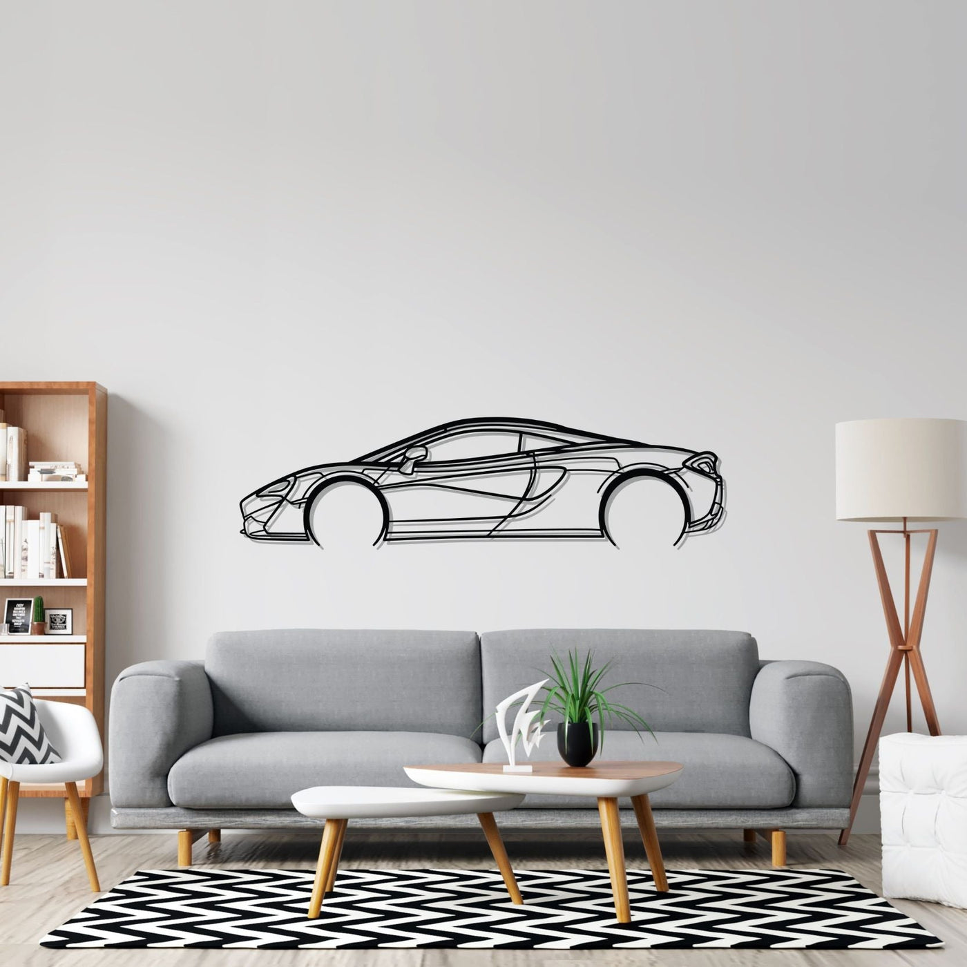 570s Detailed Silhouette Metal Wall Art