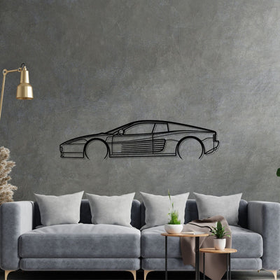 Testarossa Detailed Silhouette Metal Wall Art