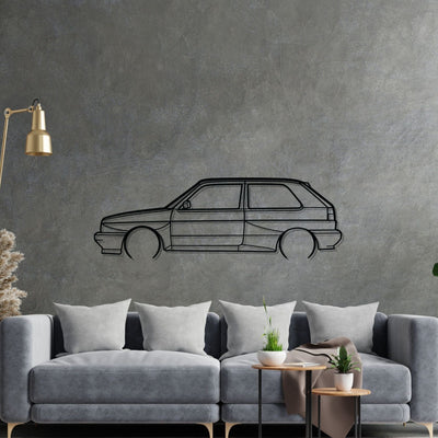 Golf Rallye Detailed Silhouette Metal Wall Art