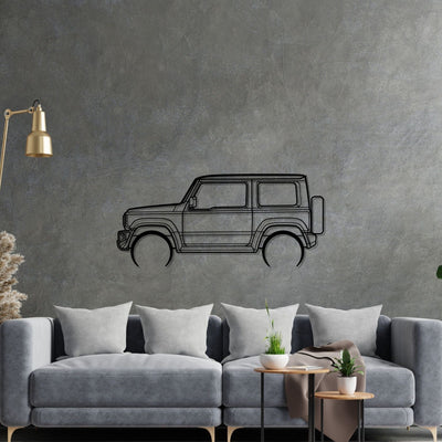 Jimny 2020 Detailed Silhouette Metal Wall Art