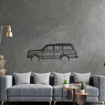 Wagoneer 1986 Detailed Silhouette Metal Wall Art