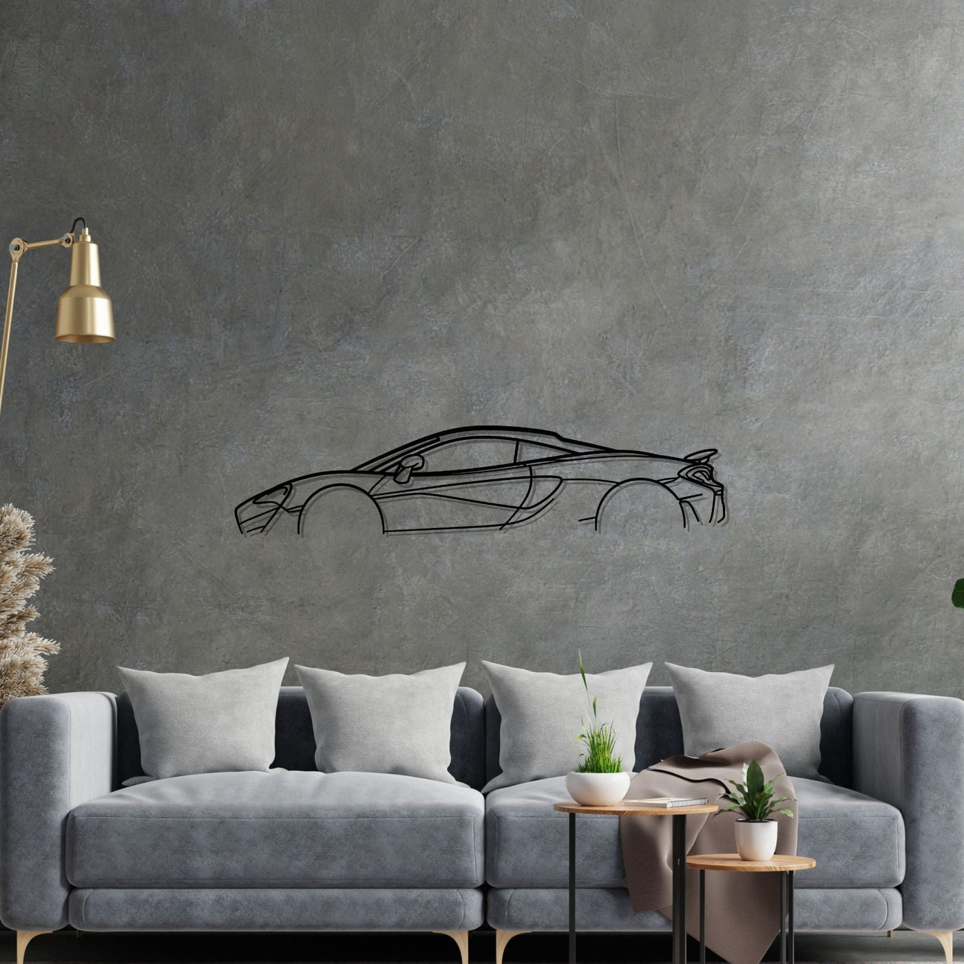 600LT Classic Metal Silhouette Wall Art