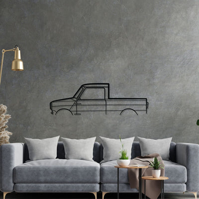 Mini Pickup Classic Silhouette Metal Wall Art