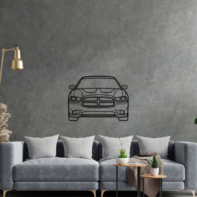 Charger Front Silhouette Metal Wall Art