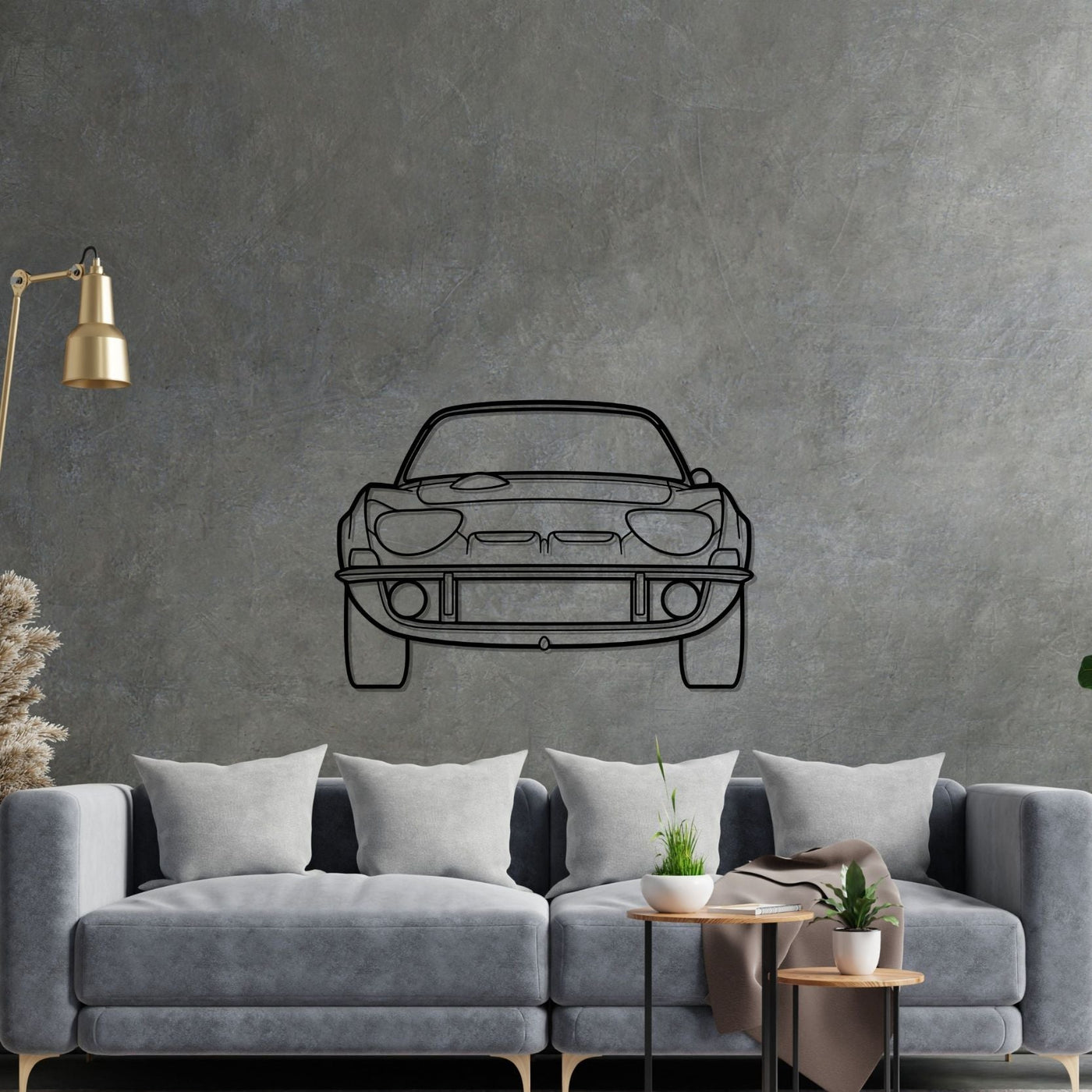 GT 1970 Front Silhouette Metal Wall Art