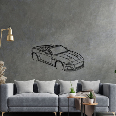 F-Type Top Angle Silhouette Metal Wall Art