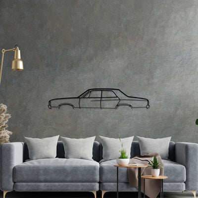 Valiant Pacer 1972 Classic Silhouette Metal Wall Art