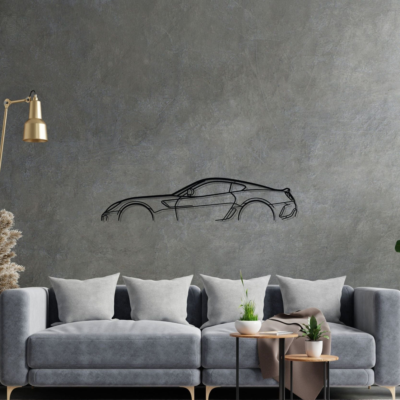 599 GTO Classic Silhouette Metal Wall Art