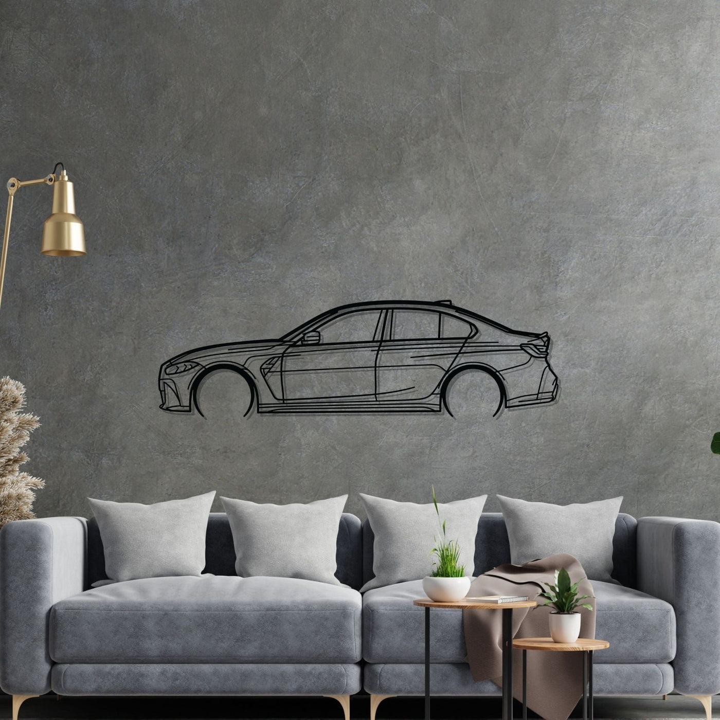G80 M3 2022 Detailed Silhouette Metal Wall Art