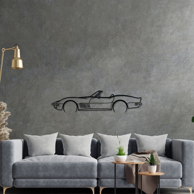 71 convertible Detailed Silhouette Metal Wall Art