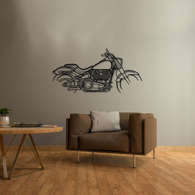 Fat Boy Silhouette Metal Wall Art