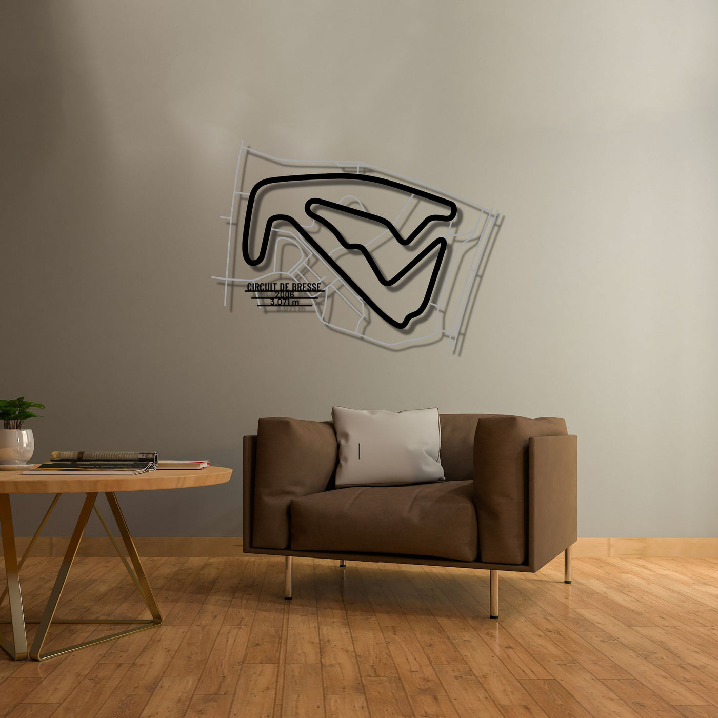 Circuit De Bresse Metal Wall Art