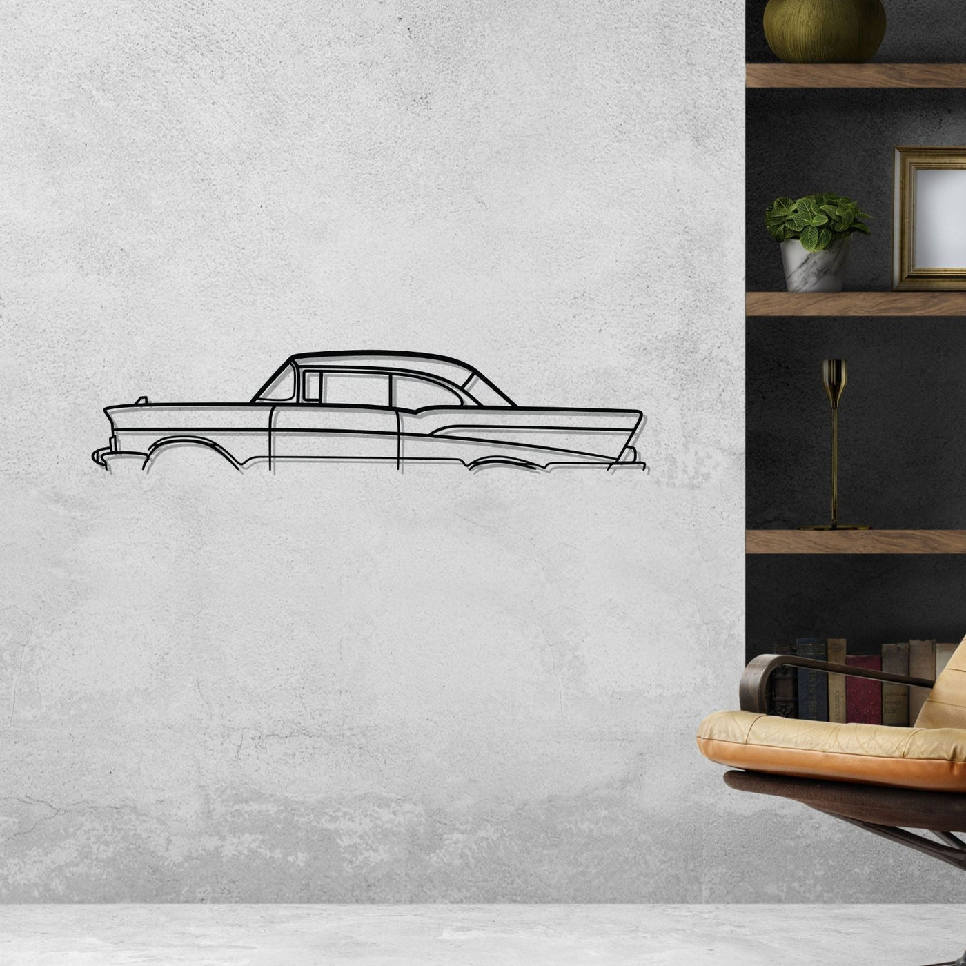 Bel Air 1957 Classic Silhouette Metal Wall Art