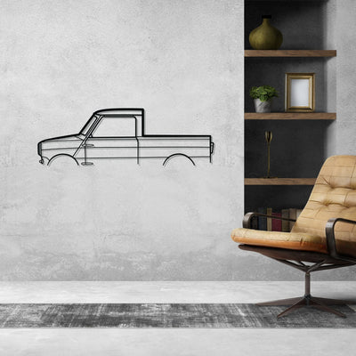 Mini Pickup Classic Silhouette Metal Wall Art