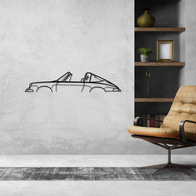 911T Targa 1971 Classic Silhouette Metal Wall Art