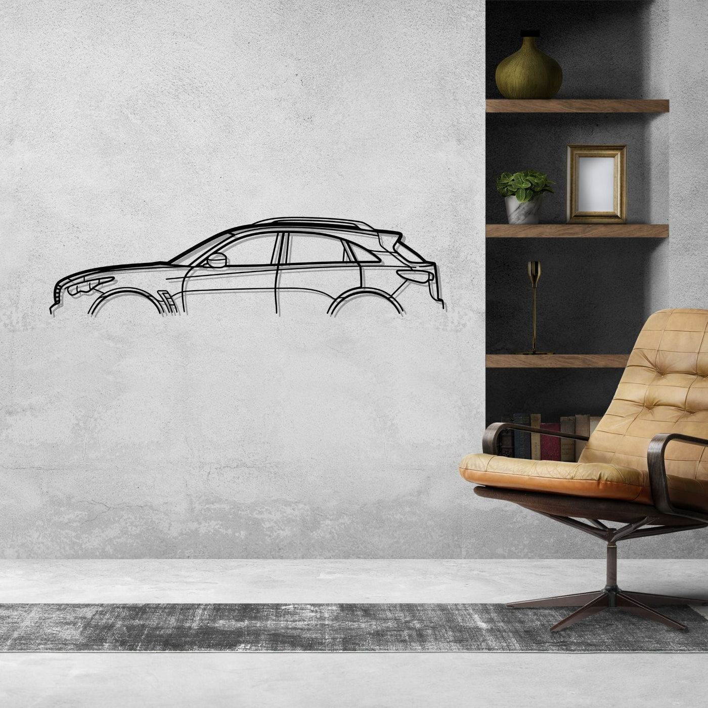 QX70S Classic Silhouette Metal Wall Art