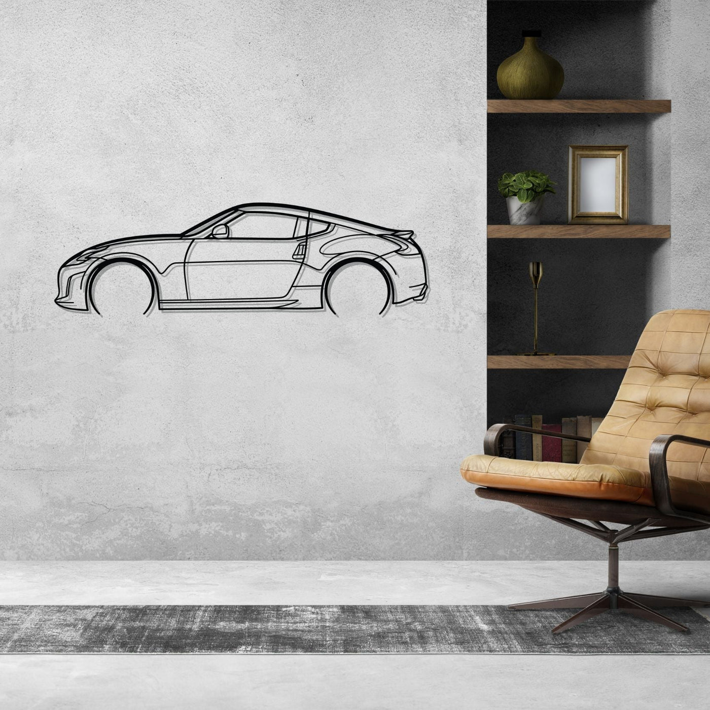 370Z Detailed Silhouette Metal Wall Art