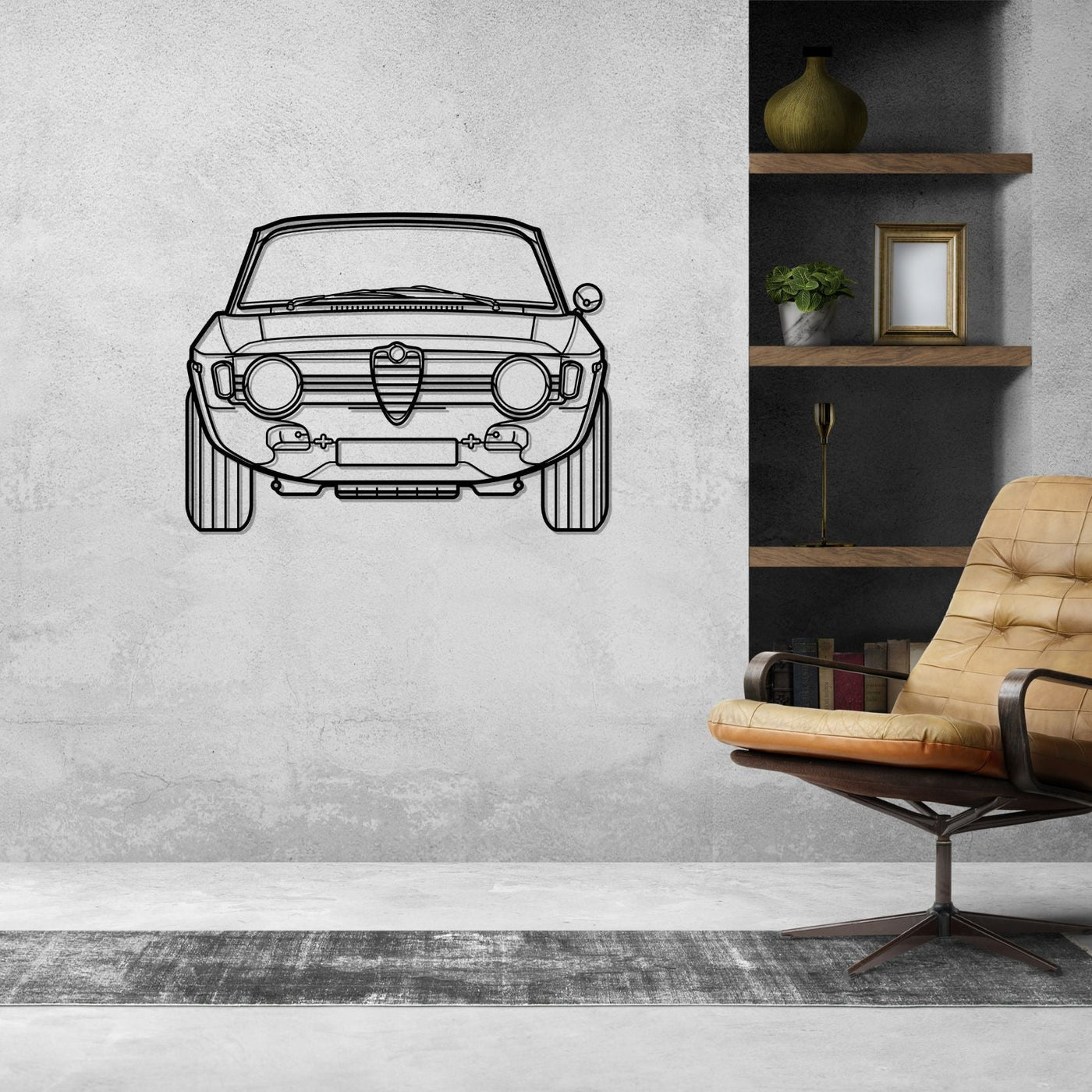 Giulia 1967 front  Silhouette Metal Wall Art