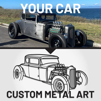 Your Custom Car Silhouette Metal Wall Art