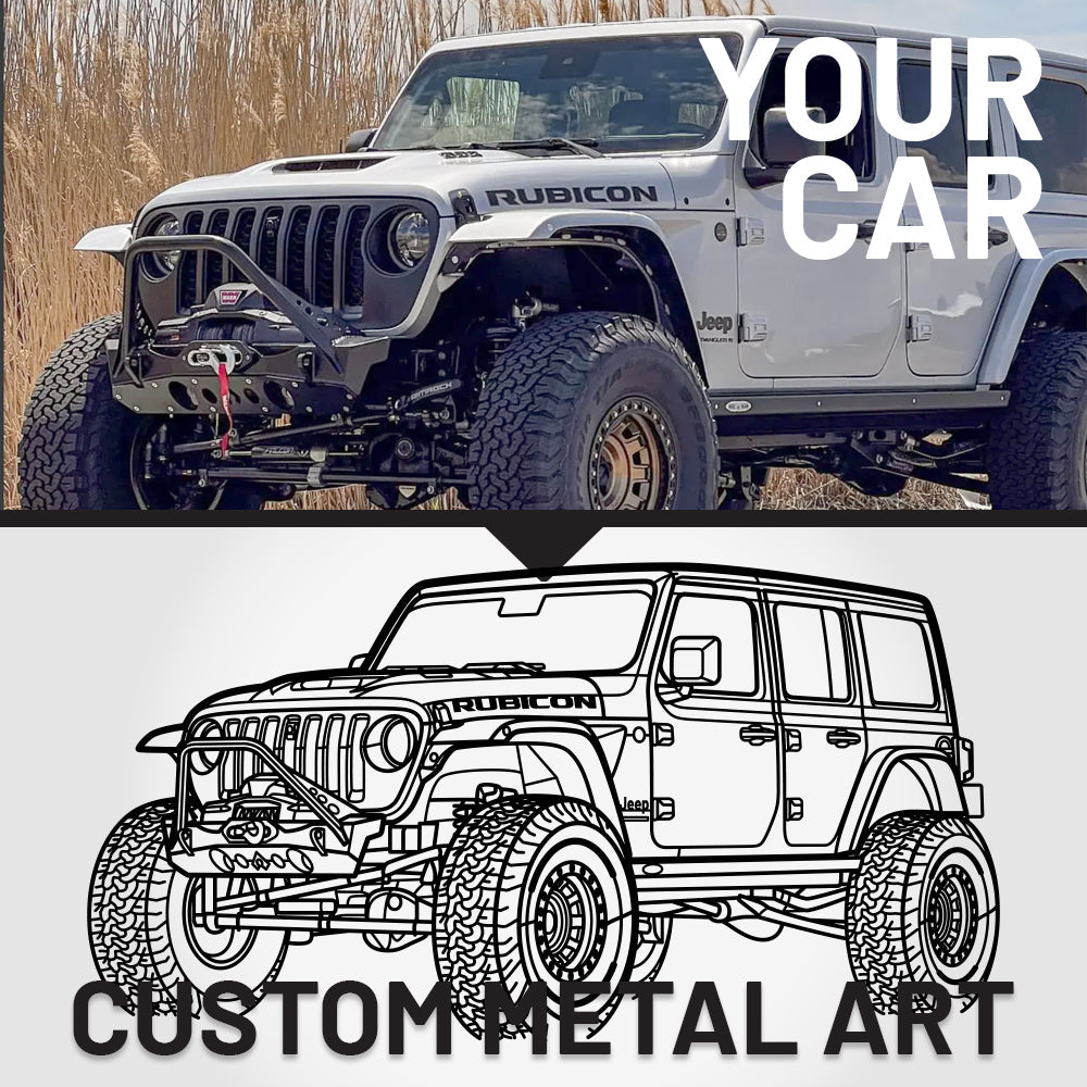 Your Custom Car Silhouette Metal Wall Art