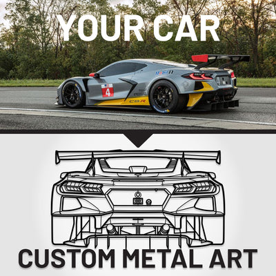 Your Custom Car Silhouette Metal Wall Art