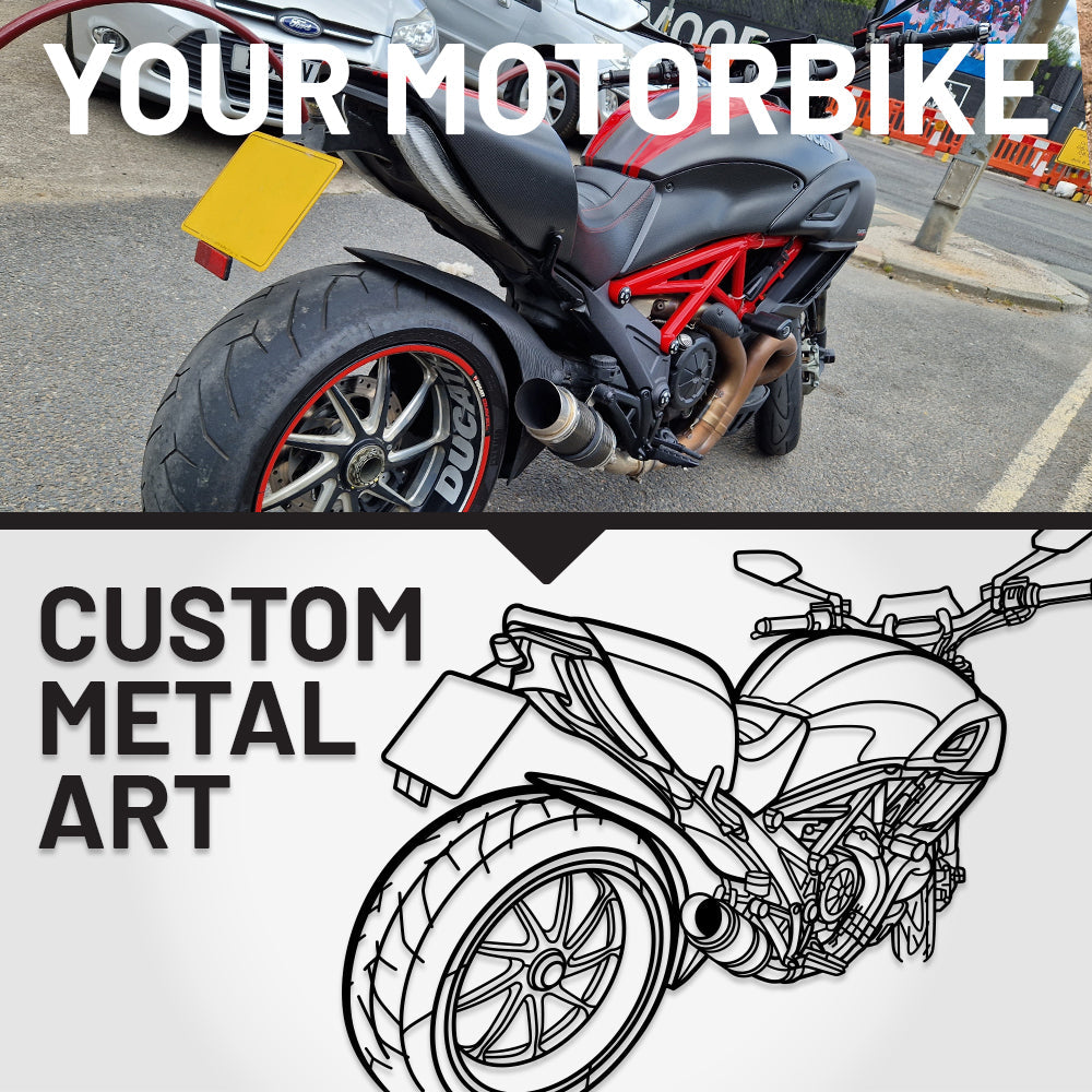 Your Custom Bike Silhouette Metal Wall Art